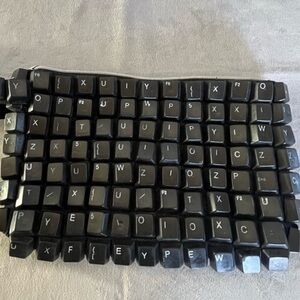 Novelty Black Keyboard Clutch